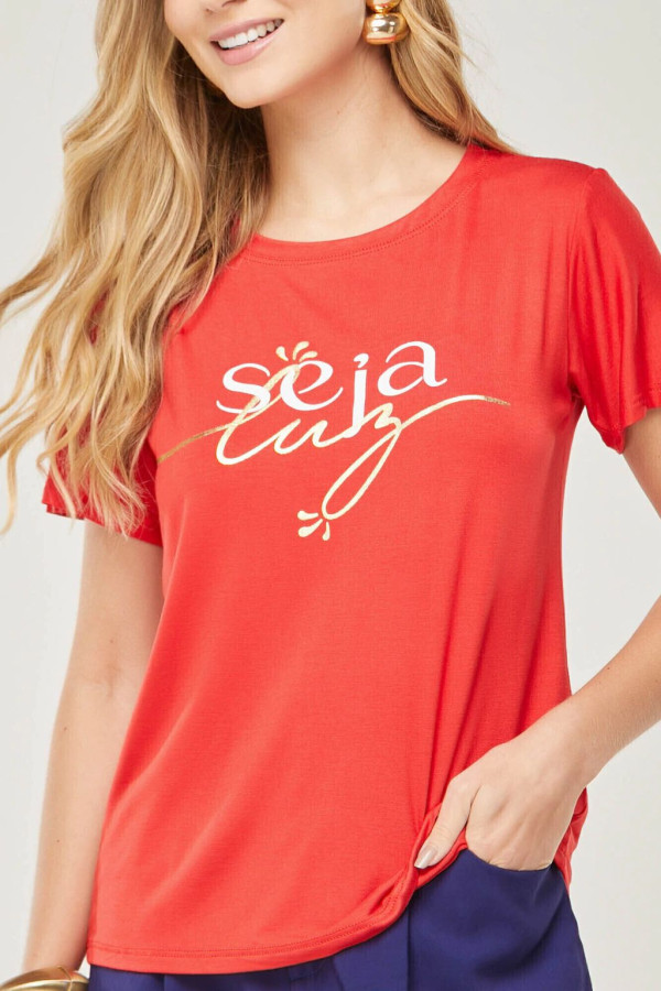 T-shirt Viscolaycra metalizada   - 7921