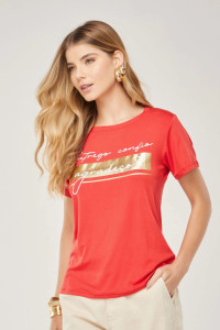 T-shirt Viscolaycra metalizada   - 7922