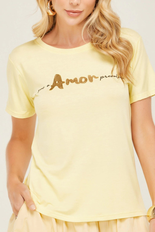 T-shirt Viscolaycra metalizada   - 7923