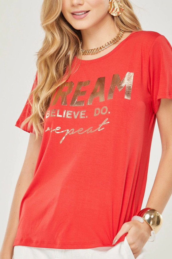 T-shirt Viscolaycra metalizada   - 7924