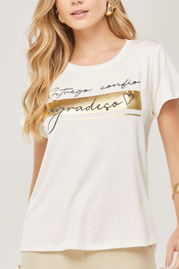 T-shirt Viscolaycra metalizada   - 7926