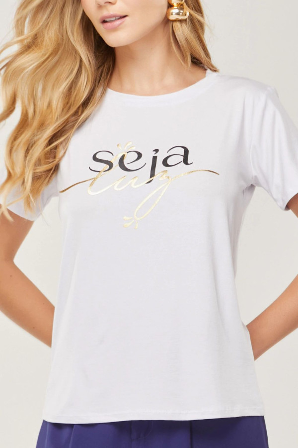 T-shirt Viscolaycra metalizada   - 7929
