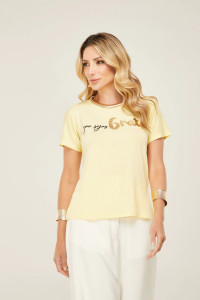 T-shirt Viscolaycra metalizada   - 7930