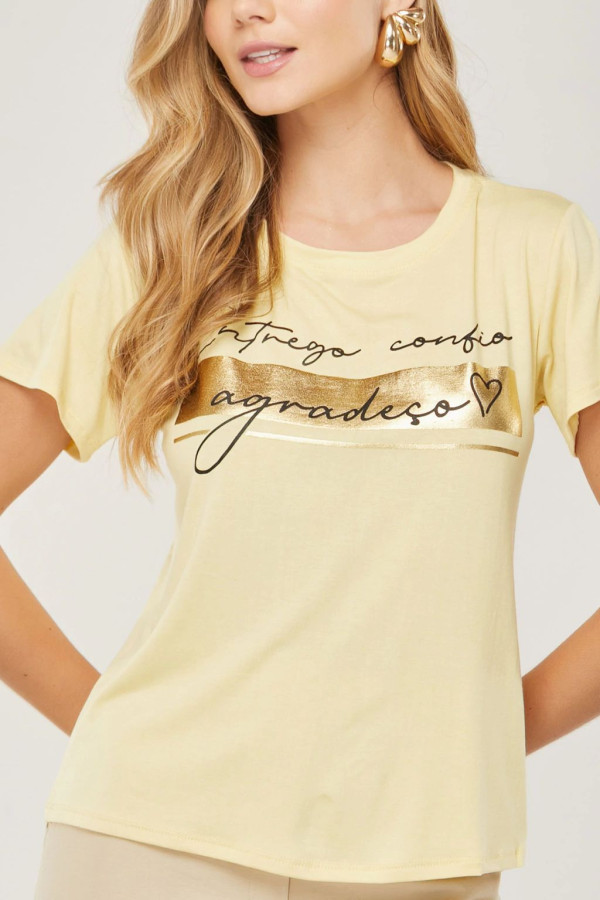 T-shirt Viscolaycra metalizada   - 7931