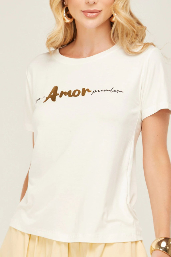 T-shirt Viscolaycra metalizada   - 7934