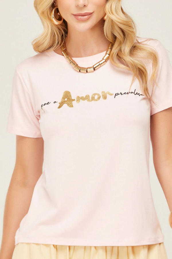T-shirt Viscolaycra metalizada   - 7945