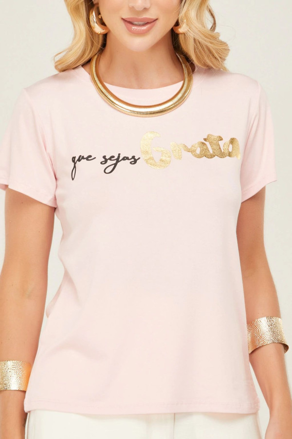 T-shirt Viscolaycra metalizada   - 7946