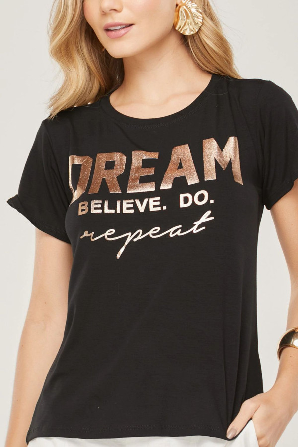 T-shirt Viscolaycra metalizada   - 7949