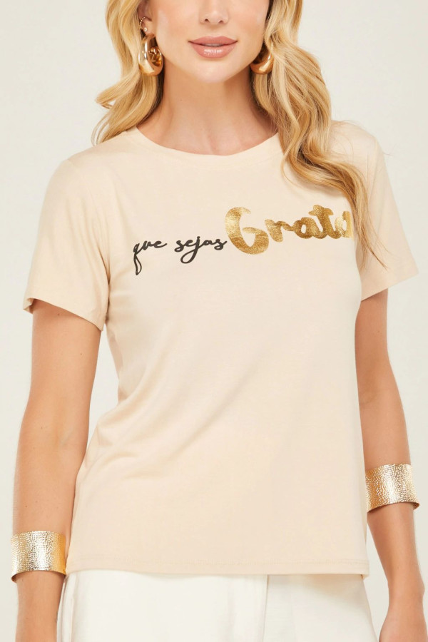 T-shirt Viscolaycra metalizada   - 7953